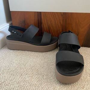 Croc Platform Sandals